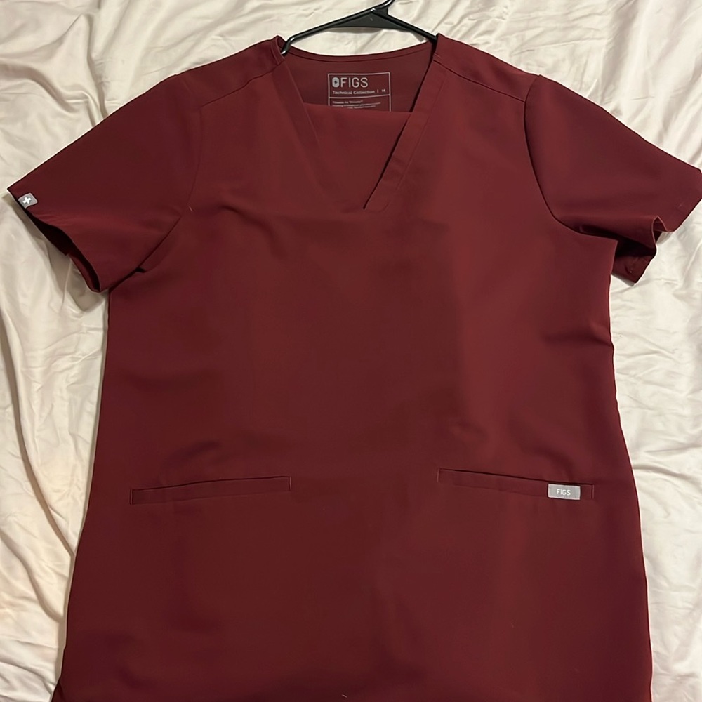 Figs Scrub Set - burgundy